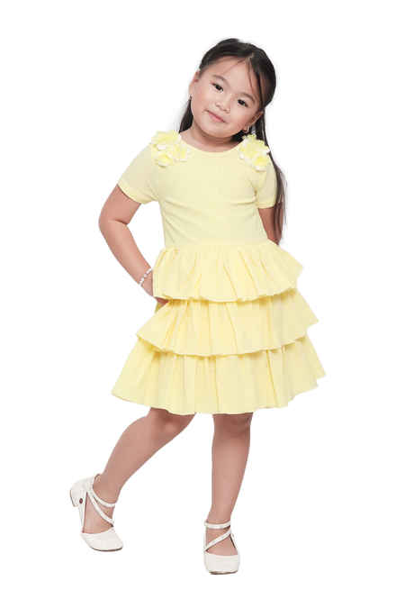 White Tiered Ruffle Dress with Headband>>>>>Before: Php 1,699.75