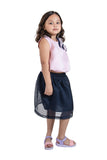 Pink/Navy Bubble Top and Lace Skirt Set>>>>>Before: Php 1,899.75
