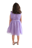Lilac Multi-Shirring Tulle Dress