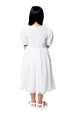 White Puff Sleeve Tulle Dress