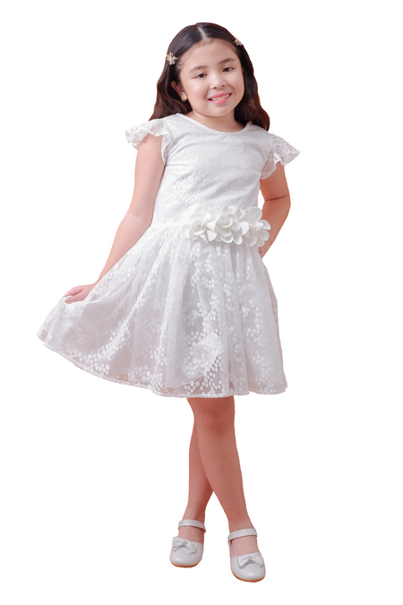 White Puff Sleeve Waist Drop Dress>>>>>Before: Php 2,799.75