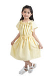 Yellow Shirred Dress