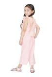 Pink Top with Ruffles and Pants Set