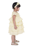 Yellow Tiered Ruffle Dress with Headband>>>>>Before: Php 1,699.75