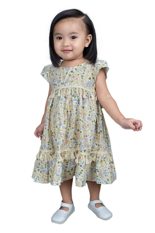 Beige Empire Ruffle Dress>>>>>Before: Php 1,699.75