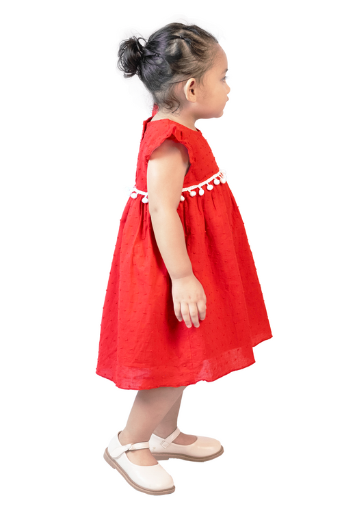 Red Flutter Sleeves Dress>>>>>Before: Php 1,499.75