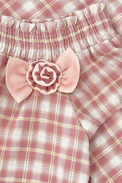 Pink A-Line Dress with Belt