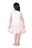 Pink Dress with Ruffled Hem
