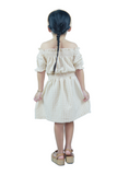 Beige Off Shoulder Smocked Dress with Pockets>>>>>Before: Php 1,699.75