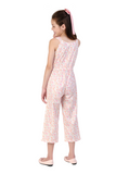 Printed Wide Strap with Top Overlay Knot Jumpsuit